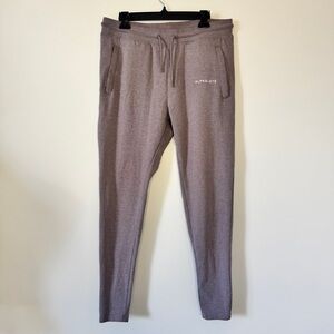 Alphalete Pro Elite Joggers Drawstring Athletic Pants Taupe Fleece Stretch Sz XL